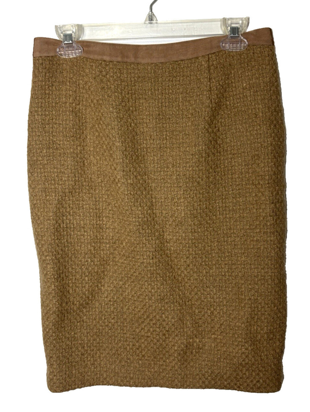 Boden Women Notre Dame Tweed Pencil Skirt Camel Size 6R Wool Blend